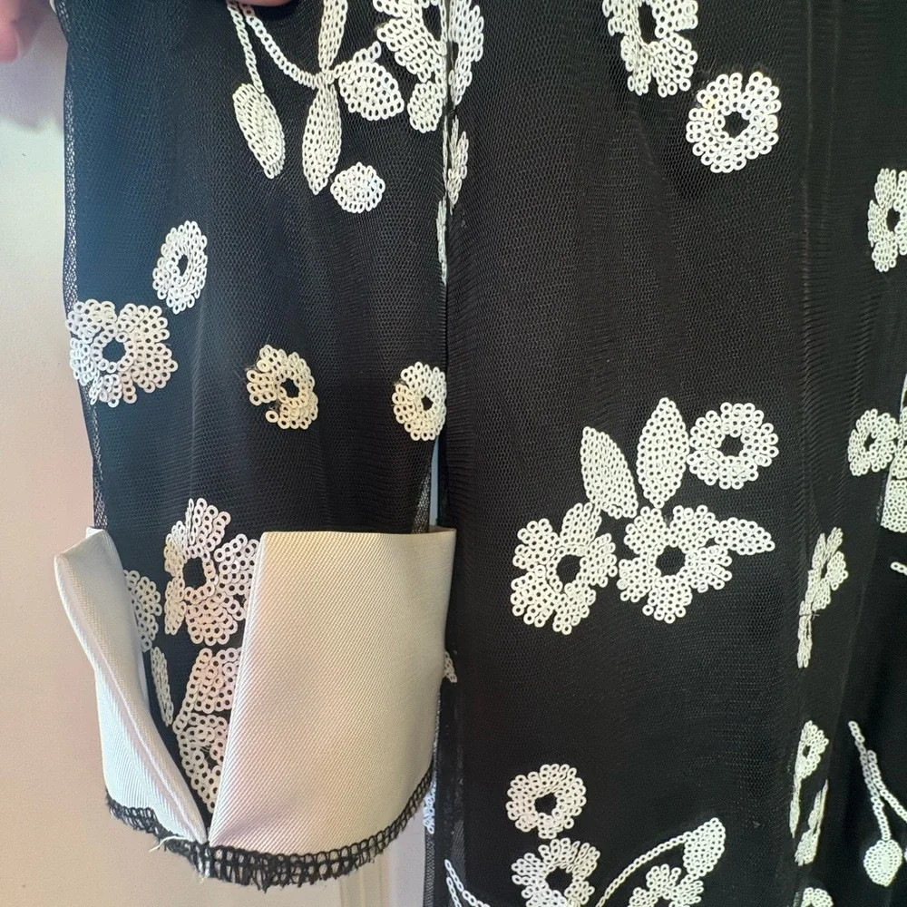 bebe Black and White Floral Mini Dress - Picture 7 of 10